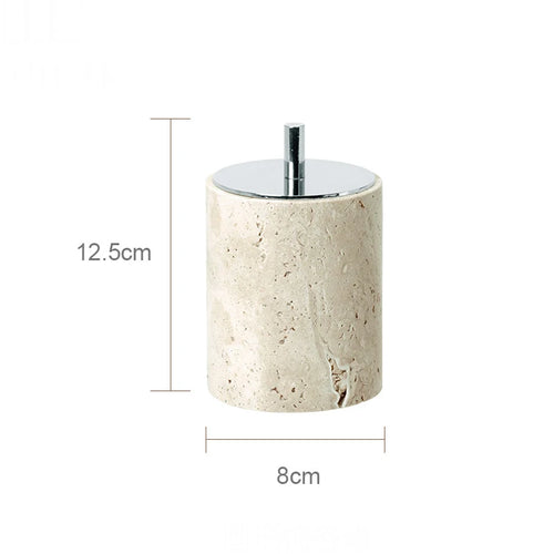 ensemble d'accessoires en marbre naturel pour salle de bain - vue 23 sur 30