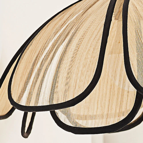 Applique murale japonaise en forme de pétales de rotin Wabi Sabi - vue 5 sur 6