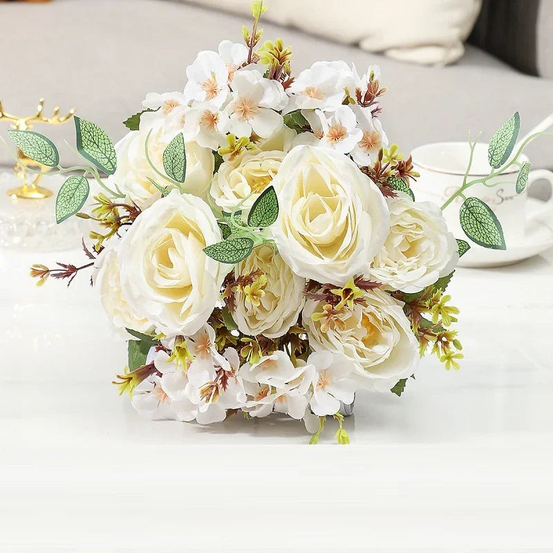 bouquet de fleurs artificielles pour décoration intérieure élégante - vue 5 sur 12