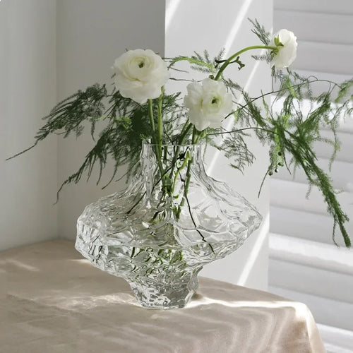 vase en verre avec pierres décoratives pour fleurs et terrarium - vue 3 sur 10
