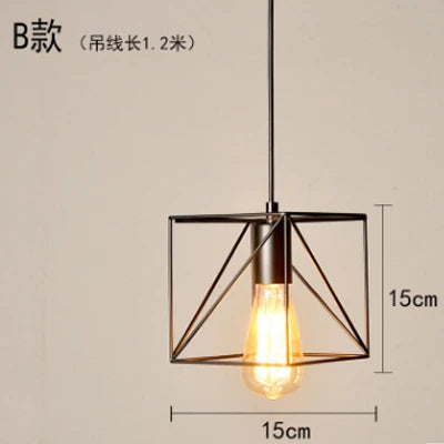 suspension industrielle vintage en fer pour restaurant bar loft - vue 16 sur 17