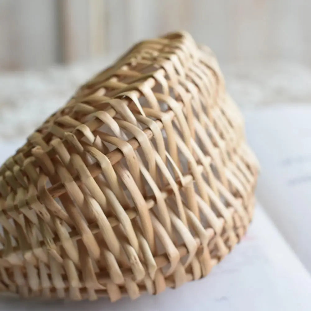 panier à fleurs en rotin demi-lune avec poignée pour pique-nique et déco - vue 5 sur 7