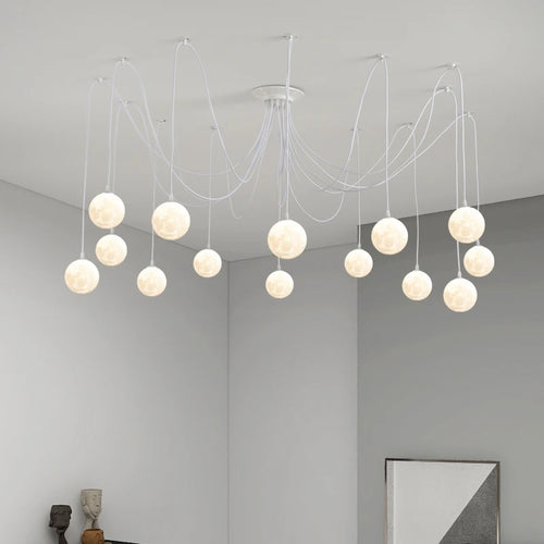 lustre multi lumières suspendues style nordique pour commerces - vue 5 sur 16