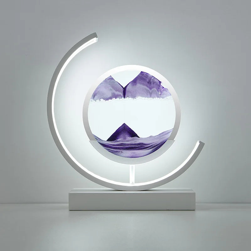 lampe à poser LED art sable pour décoration intérieure dynamique - vue 9 sur 16