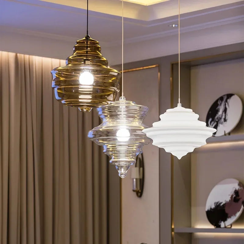 lustre nordique en verre pour un éclairage décoratif élégant