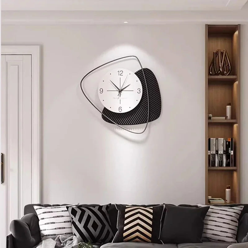 horloge murale silencieuse design nordique moderne luxe décoratif - vue 4 sur 10