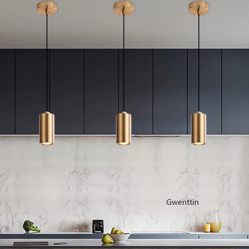 lustre moderne en or pour décoration intérieure avec lumières led - vue 5 sur 9