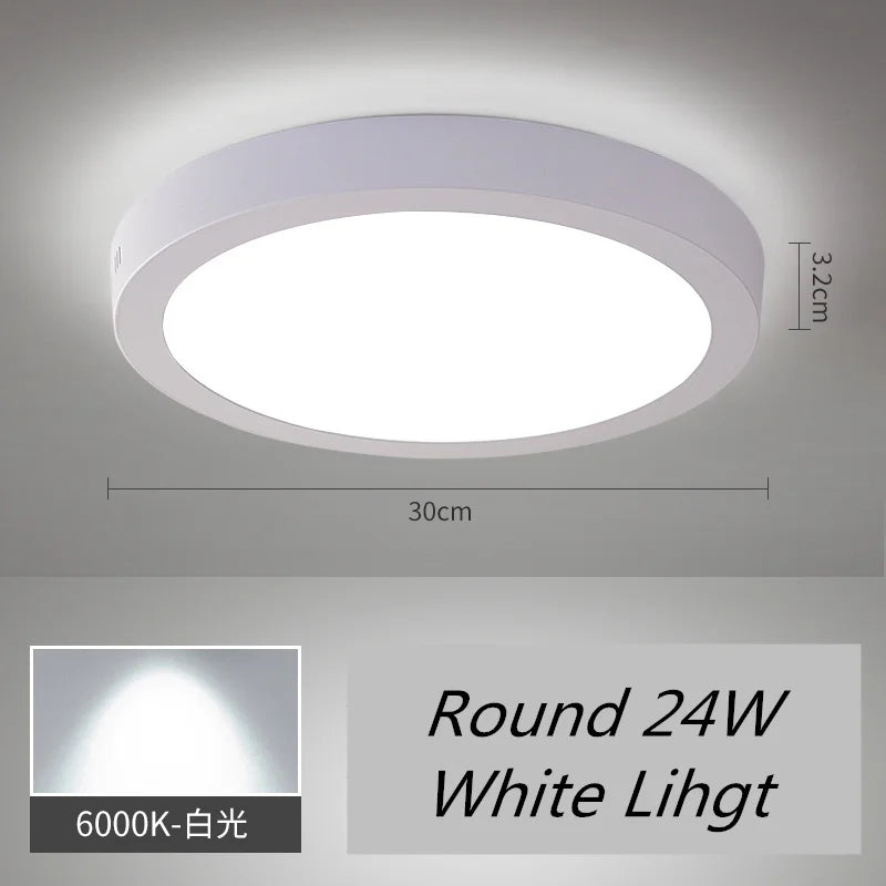 plafonnier led carré monté en surface éclairage led froid - vue 10 sur 14