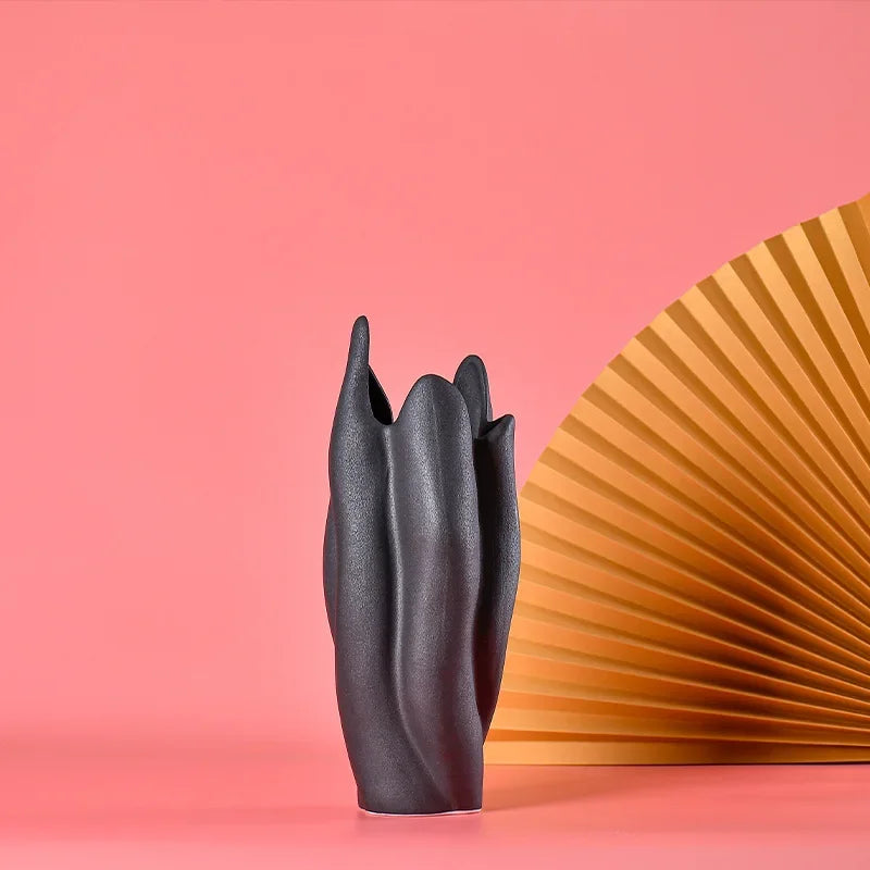 vase en céramique artisanat pour arrangements floraux décoratifs - vue 3 sur 7