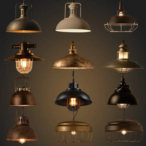 Suspension rétro de Style industriel lampe suspendue Vintage avec ampoule Led E27 dortoir salle à manger cuisine Bar - vue 4 sur 23