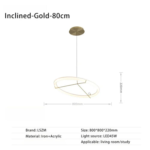 lustre nordique design suspension décorative en acrylique LED - vue 11 sur 18