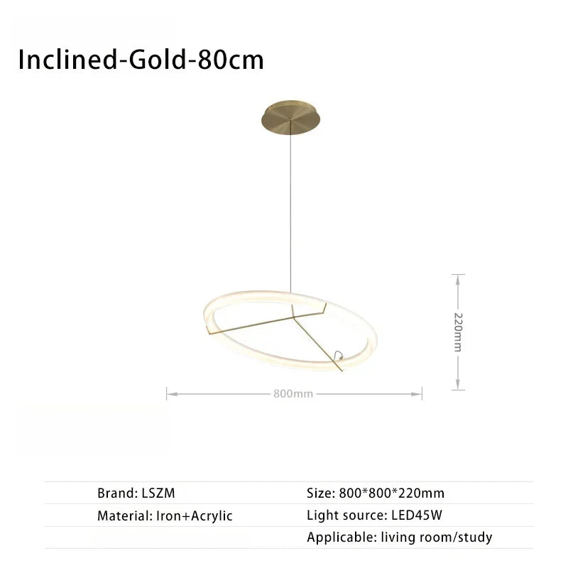 lustre nordique design suspension décorative en acrylique LED - vue 11 sur 18