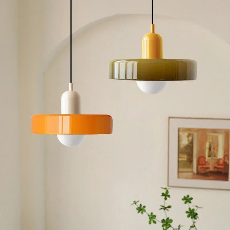 lampe suspendue nordique en verre pour décoration intérieure - vue 4 sur 15
