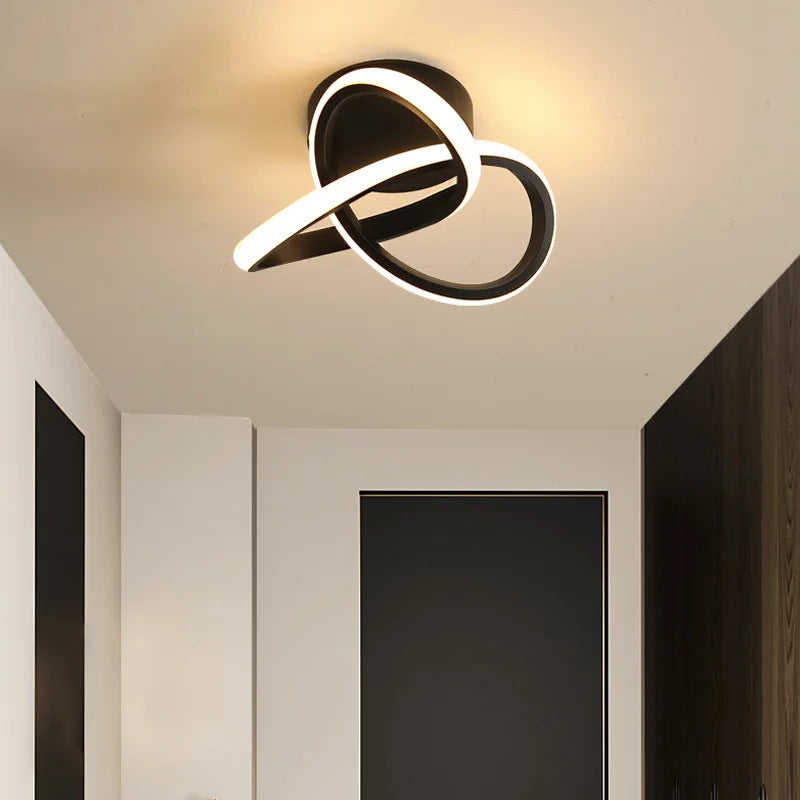 Applique chambre lampe moderne minimaliste escalier allée couloir balcon lampe salon fond applique AC85-265V - vue 6 sur 18