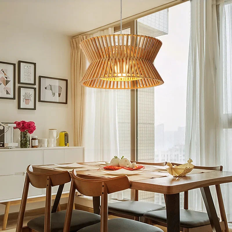2024 New Creative Solid Wood Chandelier For Living Room Dining Room Office North European Style Indoor Lighting Decoration - vue 5 sur 8