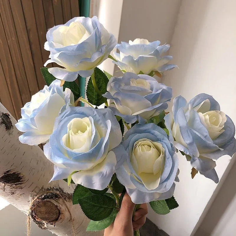rose artificielle dégradé pour décoration fête thème féerique - vue 5 sur 16