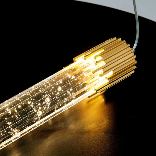 Luminaires suspendus modernes barre de LED en cristal lampes de chevet suspendues salon chambre éclairage intérieur créatif décor à la maison barre - vue 5 sur 8