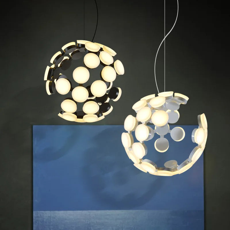 Danish Designer Big Globle Pendant Lamp Modern Suspension Hanging Light for Living Room - vue 1 sur 8