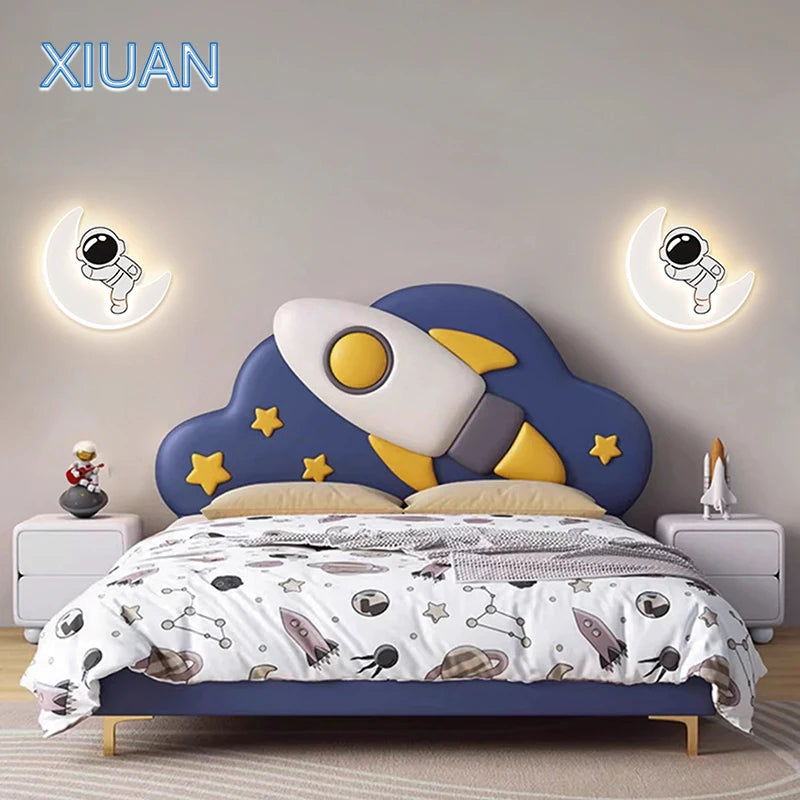 applique murale créative panda astronaute pour chambre d'enfants - vue 3 sur 8
