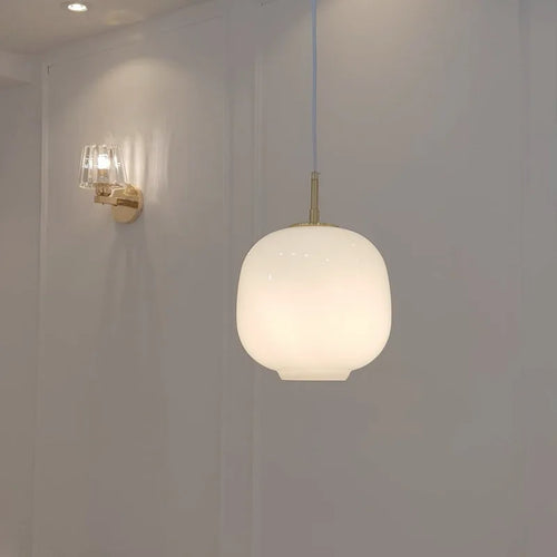 lampe led suspendue en verre nordique en fer pour intérieur décoratif - vue 4 sur 8
