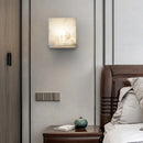 applique murale en marbre cubique pour éclairage intérieur élégant