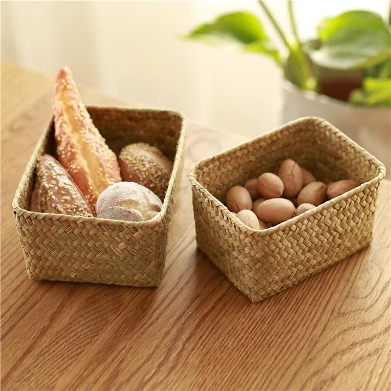 panier de rangement en osier tressé pour la cuisine - vue 4 sur 12