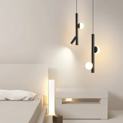 Suspension long ligne moderne minimalisme led luxe - vue 2 sur 8