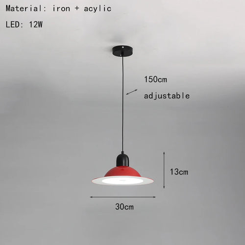 suspension led en métal avec lumière modifiable - vue 16 sur 17