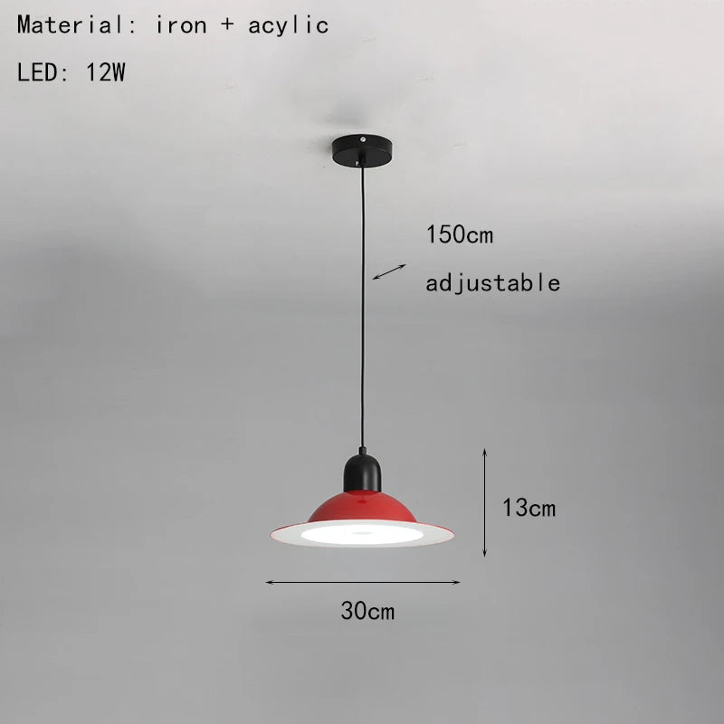 suspension led en métal avec lumière modifiable - vue 15 sur 17
