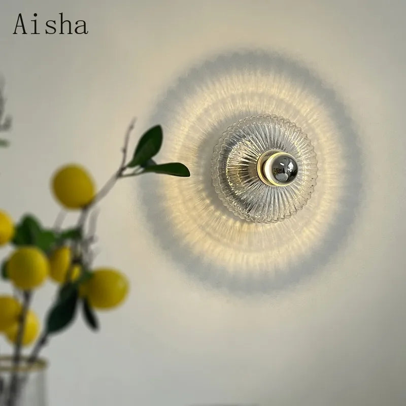 applique murale led moderne en verre minimaliste pour intérieur élégant - vue 2 sur 7