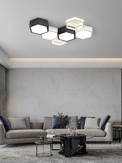 plafonnier design en nid dabeille pour intérieur créatif - vue 5 sur 18