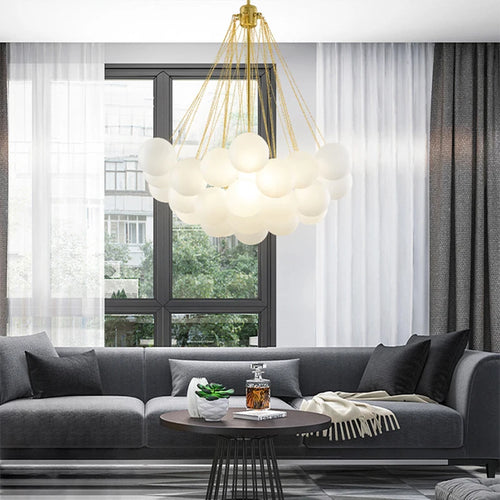 suspension en verre nordique design pour décoration intérieure luxe - vue 5 sur 10