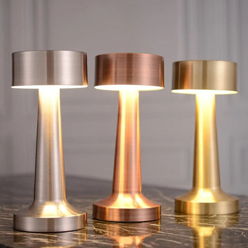 lampe de Table LED rétro capteur tactile Rechargeable - vue 3 sur 9