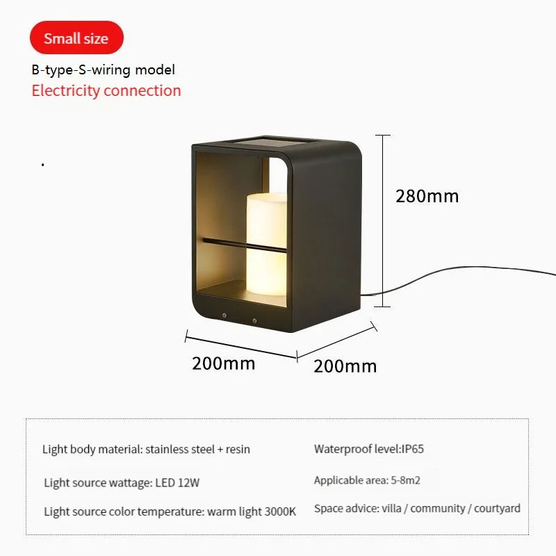 lampe solaire led extérieure étanche pour jardin et cour - vue 21 sur 21
