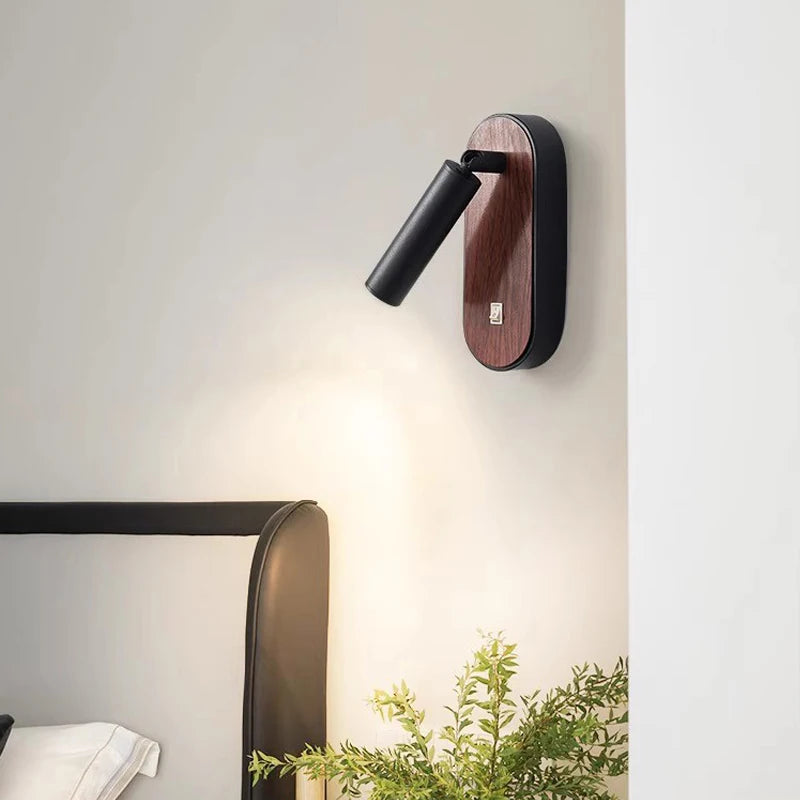 applique murale led en bois design nordique décoratif d'intérieur - vue 3 sur 8