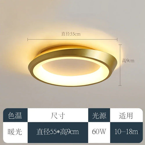 plafonnier led rond style nordique pour intérieur moderne - vue 5 sur 6
