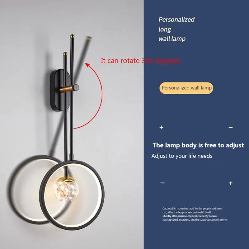 applique murale led moderne pour décoration intérieure élégante - vue 3 sur 14