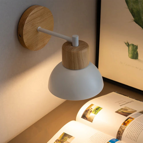 applique murale moderne en bois et fer pour intérieur - vue 4 sur 14