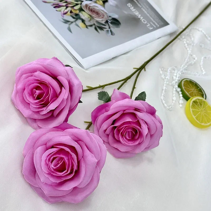 branches de roses artificielles en soie pour décoration élégante - vue 21 sur 40
