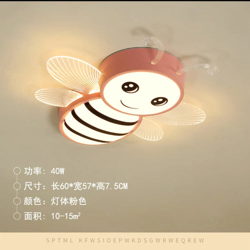 plafonnier led dessin animé petite abeille décoration maternelle moderne - vue 10 sur 9