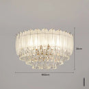 plafonnier rond en cristal luxe éclairage led pour intérieur