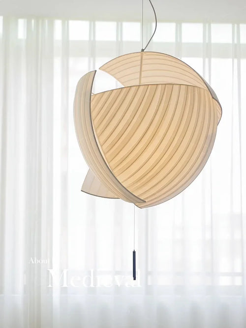 Japonais Wabi Sabi tissu concepteur suspension LED lumières salon salle à manger lustres éclairage décor à la maison lampes suspendues luminaires - vue 3 sur 12