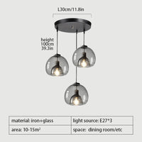 lustre moderne avec suspension led pour table à manger