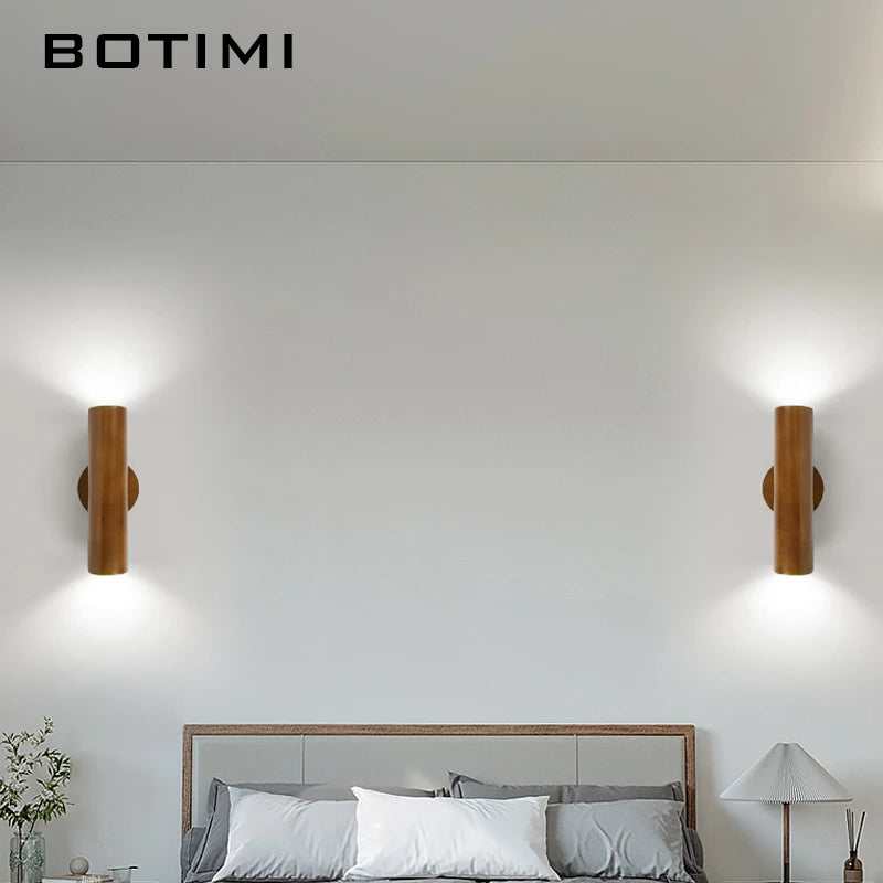 applique murale bâton bois nordique brillant bâtir vers bas - vue 6 sur 8