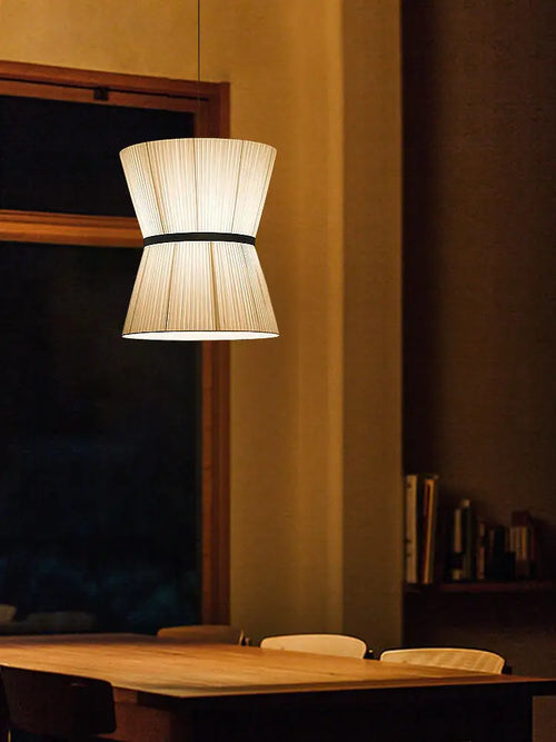 lustre en tissu wabi sabi pour décoration intérieure moderne - vue 5 sur 9