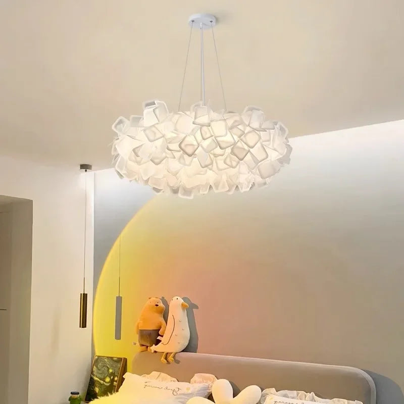 lustre moderne à LED avec protection des yeux en plumes - vue 10 sur 10