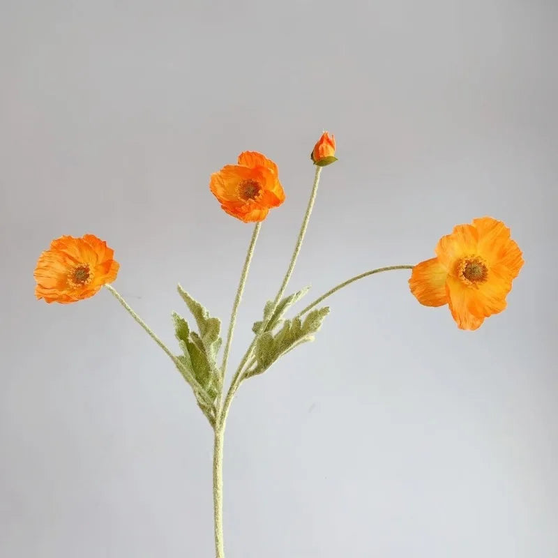 fausses fleurs de pavot en soie pour décorations de mariage et fêtes - vue 12 sur 29