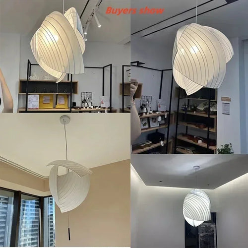lustre design italien moderne en tissu pour décoration intérieure - vue 5 sur 11
