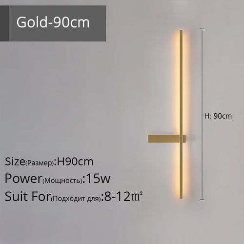 applique murale led minimaliste en aluminium pour éclairage intérieur