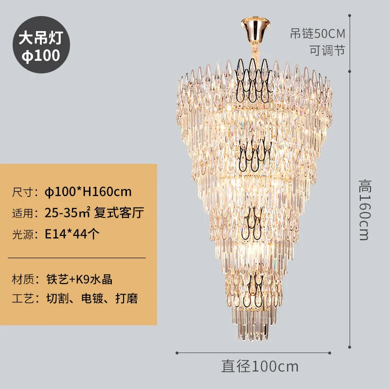 lustre en cristal pour un éclairage élégant et moderne - vue 9 sur 10